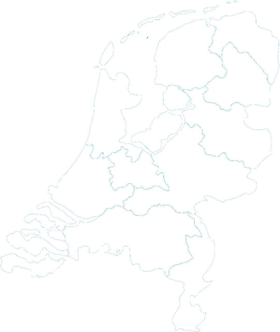 Pollendruk kaart van Nederland per provincie